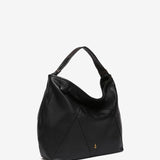 Black leather shoulder bag