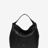 Black leather shoulder bag