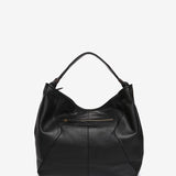 Black leather shoulder bag