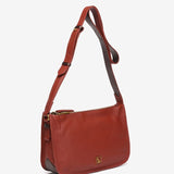 Terracotta leather shoulder bag