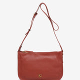 Terracotta leather shoulder bag