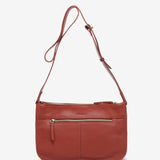 Terracotta leather shoulder bag