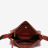 Terracotta leather shoulder bag