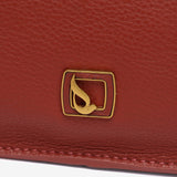 Terracotta leather shoulder bag