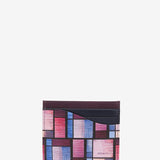 Leather card holder with multicolour geometric print