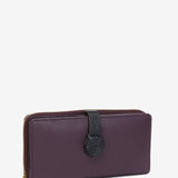 Large purple leather wallet