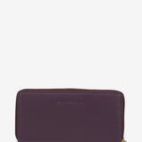 Large purple leather wallet