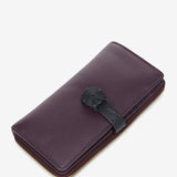 Large purple leather wallet