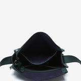 Green leather shoulder bag