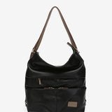 Bolso - mochila en materiales reciclados negra