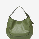 Green leather shoulder bag