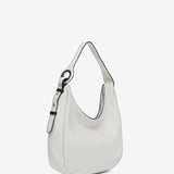 White leather shoulder bag