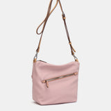 Organizer aus recyceltem rosa Material.