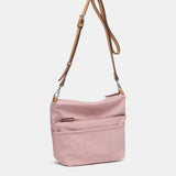 Organizer aus recyceltem rosa Material.