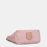 Organizer aus recyceltem rosa Material.