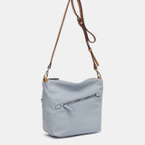 Organizer aus recyceltem blauen Material.