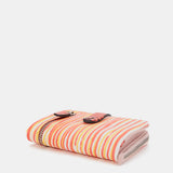 Small leather wallet with coral print