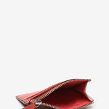 Coral leather card holder