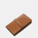 Mini crossbody bag in cognac leather