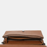 Mini crossbody bag in cognac leather