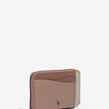 Pink leather card holder