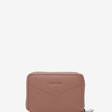 Pink leather card holder