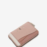 Pink leather card holder