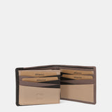 Cartera de hombre de piel con protección RFID en taupe
