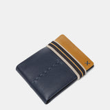 Cartera de hombre de piel con protección RFID en azul