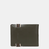 Cartera de hombre de piel con protección RFID en verde