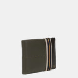 Cartera de hombre de piel con protección RFID en verde