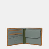 Cartera de hombre de piel con protección RFID en camel