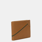 Cartera de hombre de piel con protección RFID en camel