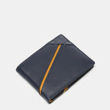 Cartera de hombre de piel con protección RFID en azul