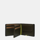 Cartera pequeña de hombre de piel con protección RFID en negro