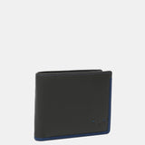 Cartera de hombre de piel con protección RFID en gris