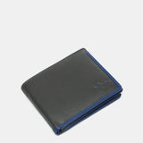 Cartera de hombre de piel con protección RFID en gris