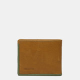 Cartera de hombre de piel con protección RFID en ámbar