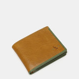 Cartera de hombre de piel con protección RFID en ámbar