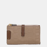 Large camel nylon wallet