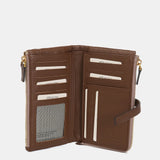 Large camel nylon wallet