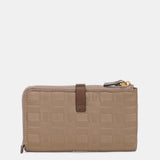 Large camel nylon wallet