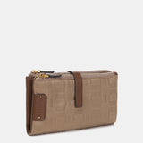 Large camel nylon wallet