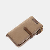 Large camel nylon wallet