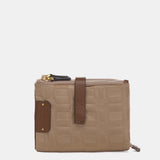 Small camel nylon wallet