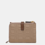 Small camel nylon wallet