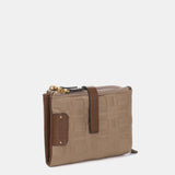 Small camel nylon wallet