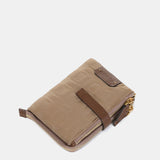 Small camel nylon wallet