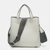 Shopper bag in white recycled materials