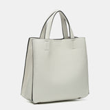 Shopper bag in white recycled materials
